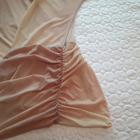 Beach Bunny Ombre Gold Sparkle Coverup Dress S 4 6 - Picture 4 of 9